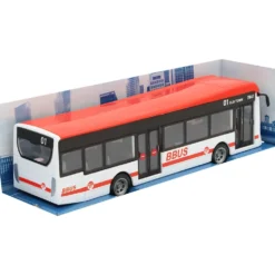 City Bus - Vit / Röd - Bburago - 19 cm