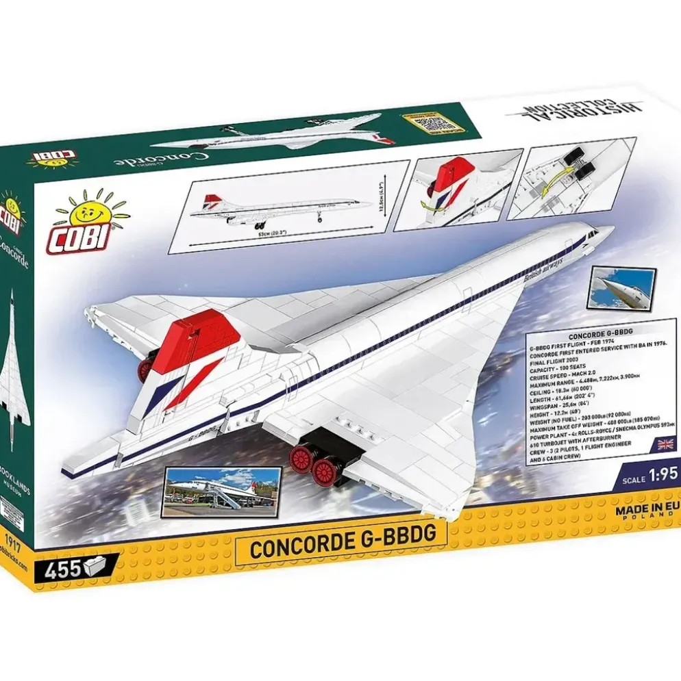Concorde G-BBDG - British Airways - Byggklossar - 1917 - COBI - 1:95