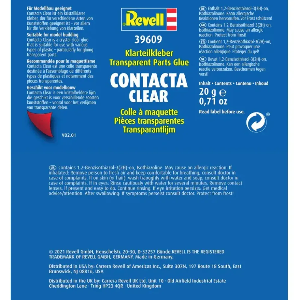 Contacta Clear - Lim för fönster - 20 g - 39609 - Revell