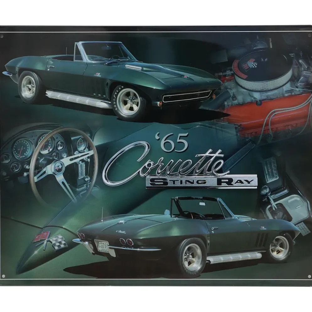 65 Corvette Sting Ray - Chevrolet - Plåtskylt - 38x31 cm