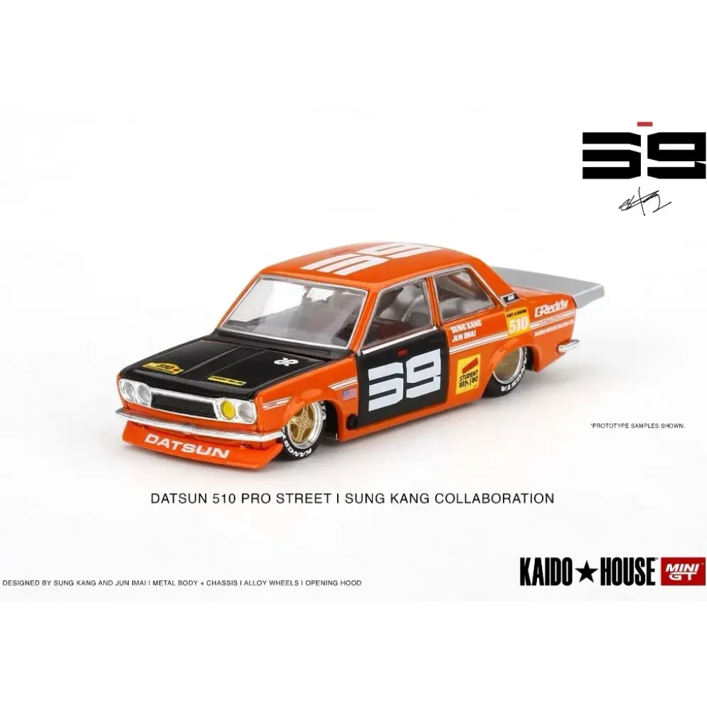 Datsun 510 Pro Street SK510 Orange - Kaido House - 1:64