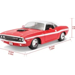 1970 Dodge Challenger R/T Coupe - Röd - Maisto - 1:24