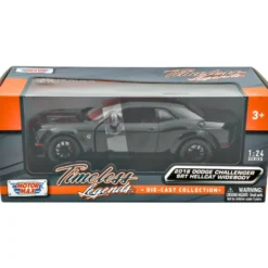 2018 Dodge Challenger SRT Hellcat Widebody - Svart - Motormax - 1:24