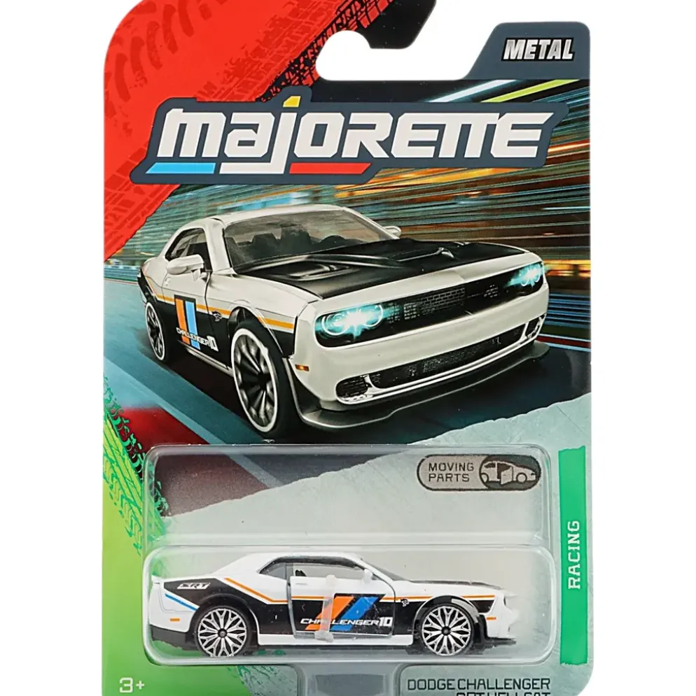 Dodge Challenger SRT Hellcat - Vit - Racing Premium Cars - Majorette - 7 cm