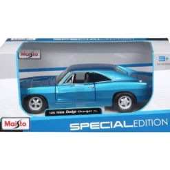 1969 Dodge Charger R/T - Blå - Maisto - 1:25