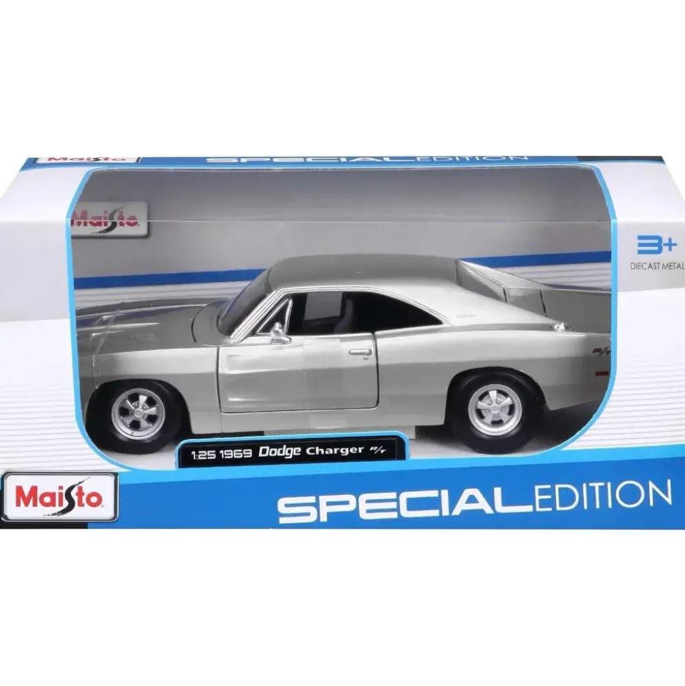 1969 Dodge Charger R/T - Silver - Maisto - 1:25