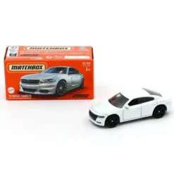 18 Dodge Charger - Vit - Power Grab - Matchbox
