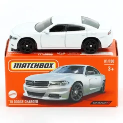 18 Dodge Charger - Vit - Power Grab - Matchbox