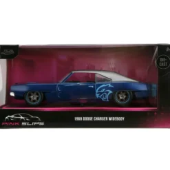 1968 Dodge Charger Widebody - Blå - Pink Slips - Jada - 1:24