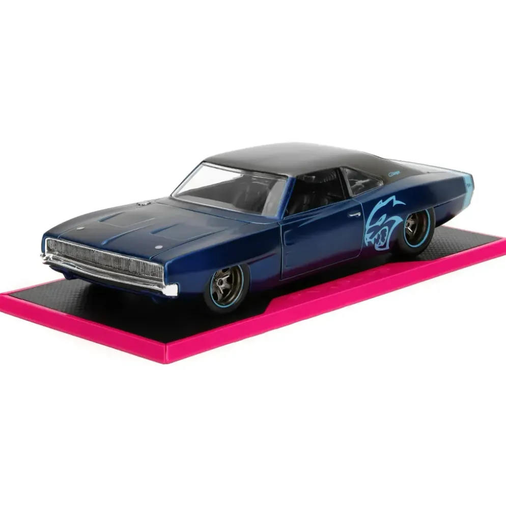 1968 Dodge Charger Widebody - Blå - Pink Slips - Jada - 1:24