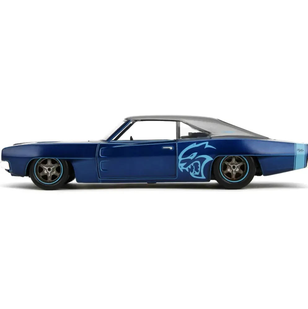 1968 Dodge Charger Widebody - Blå - Pink Slips - Jada - 1:24