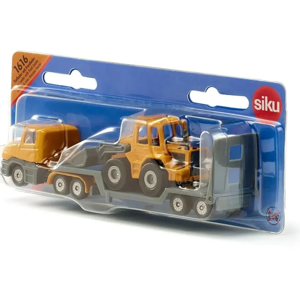 Dragbil + Trailer med Frontlastare - 1616 - Siku - 16 cm