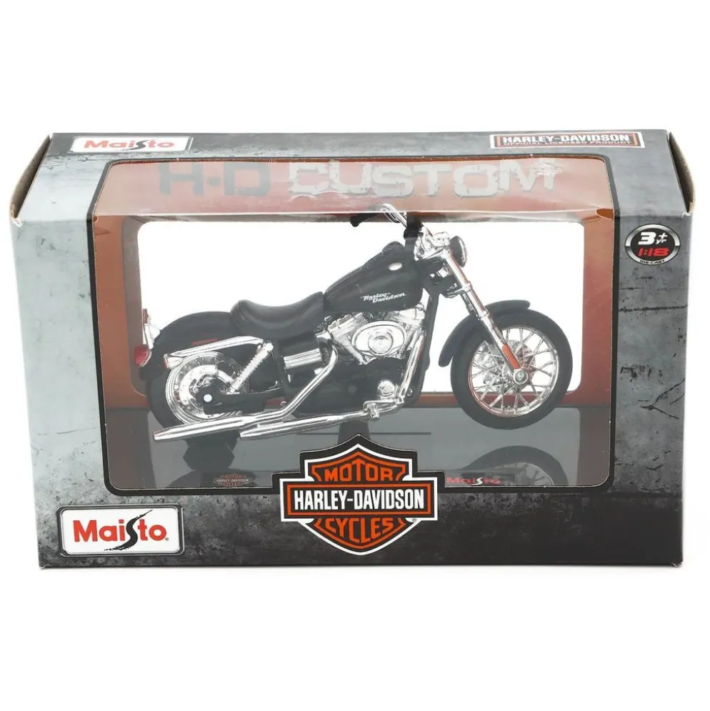 2006 Dyna Street Bob - Harley - Svart - Maisto - 1:18