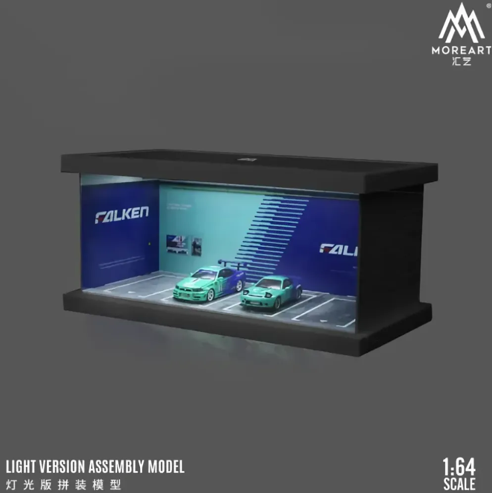 Falken Parking Lot - Parkering Diorama - LED-belysning - 1:64