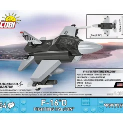 F-16D Fighting Falcon - Klossbyggmodell - 5941 - COBI - 1:300