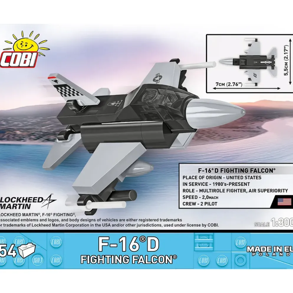 F-16D Fighting Falcon - Klossbyggmodell - 5941 - COBI - 1:300