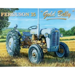 Ferguson 35 "Gold Belly" - Plåtskylt - 40x30 cm