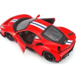 Ferrari 488 Pista - Röd - Bburago - 1:24 - 19 cm