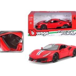 Ferrari 488 Pista - Röd - Bburago - 1:24 - 19 cm