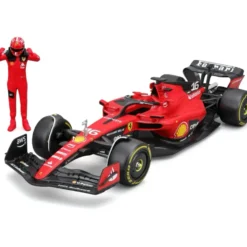 Ferrari SF-23 - Bil och Leclerc samlarfigur - Bburago - 1:24