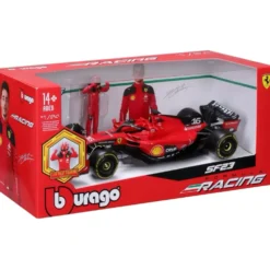 Ferrari SF-23 - Bil och Leclerc samlarfigur - Bburago - 1:24