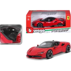 Ferrari SF90 Stradale - Röd - Bburago - 1:24