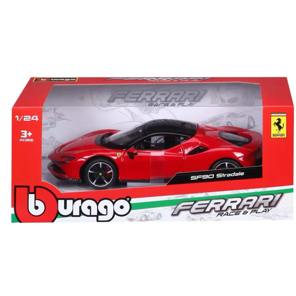 Ferrari SF90 Stradale - Röd - Bburago - 1:24