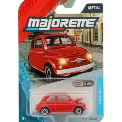 Fiat 500 D - Röd - Vintage - Majorette