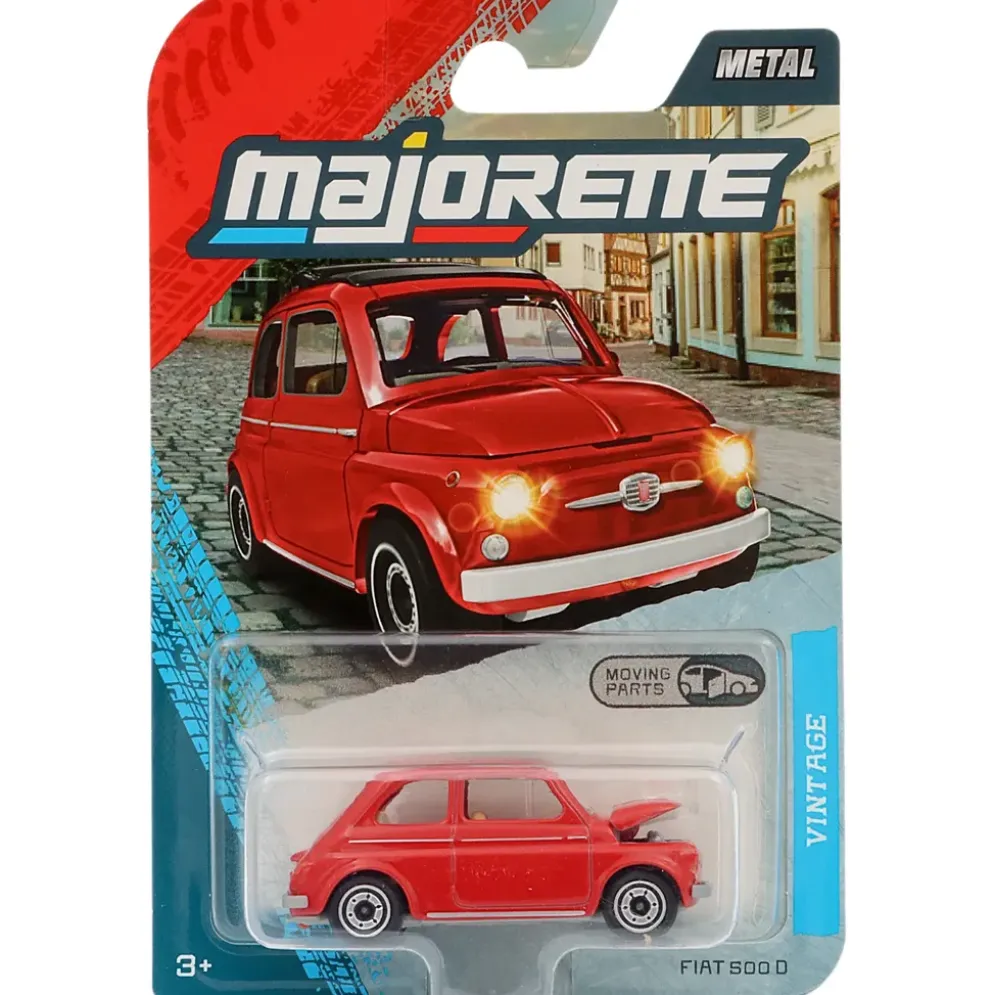 Fiat 500 D - Röd - Vintage - Majorette