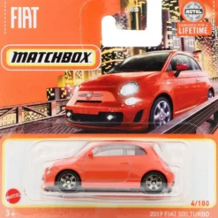 2019 Fiat 500 Turbo - Orange - Matchbox