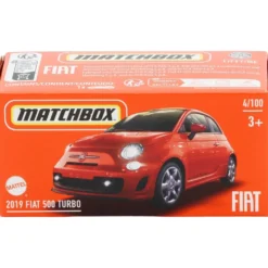 2019 Fiat 500 Turbo - Orange - Power Grab - Matchbox