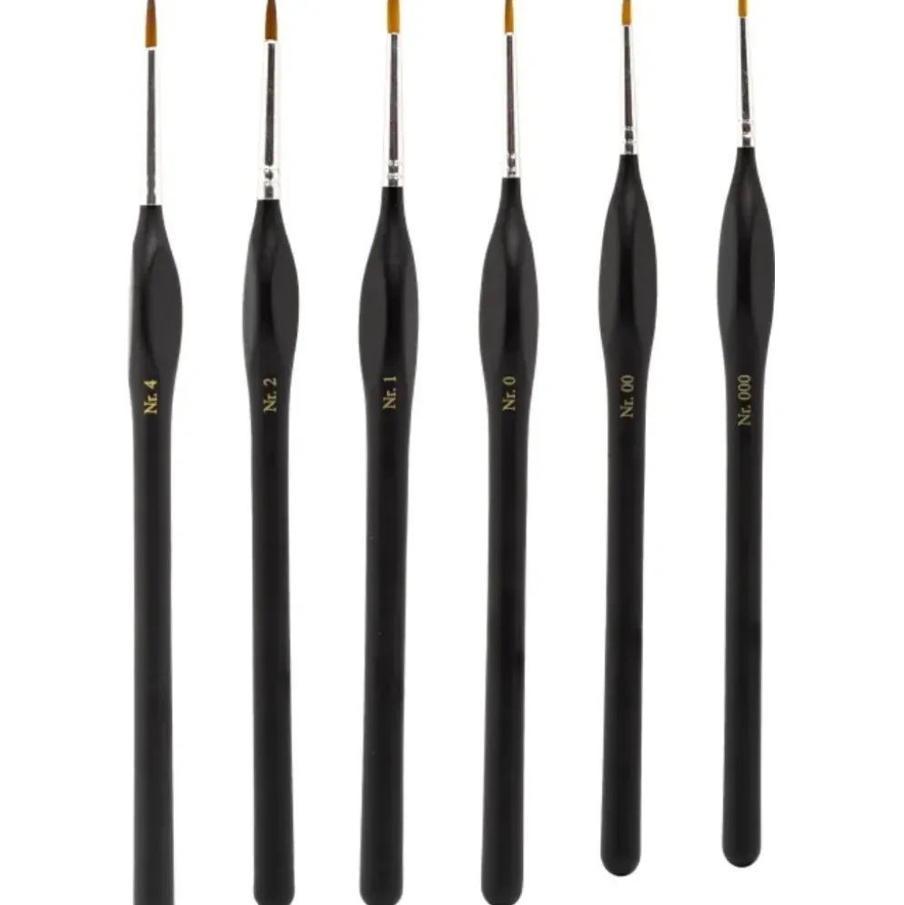Fine Quality Synthetic Brush Set - 6 Penslar - PPB2300/S1 - Model Craft