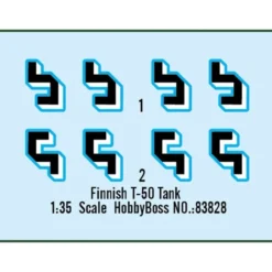Finnish T-50 Tank - 83828 - Hobby Boss - 1:35