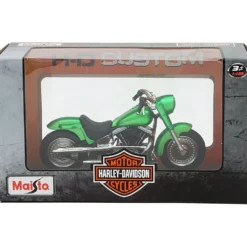 2000 FLSTF Street Stalker - Harley - Grön - Maisto - 1:18