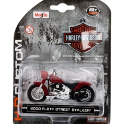 2000 FLSTF Street Stalker - Harley - Röd - Maisto - 1:24