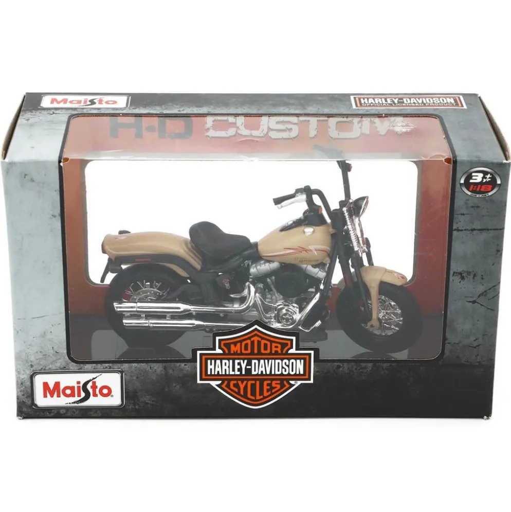 2008 FLSTSB Cross Bones - Harley - Beige - Maisto - 1:18