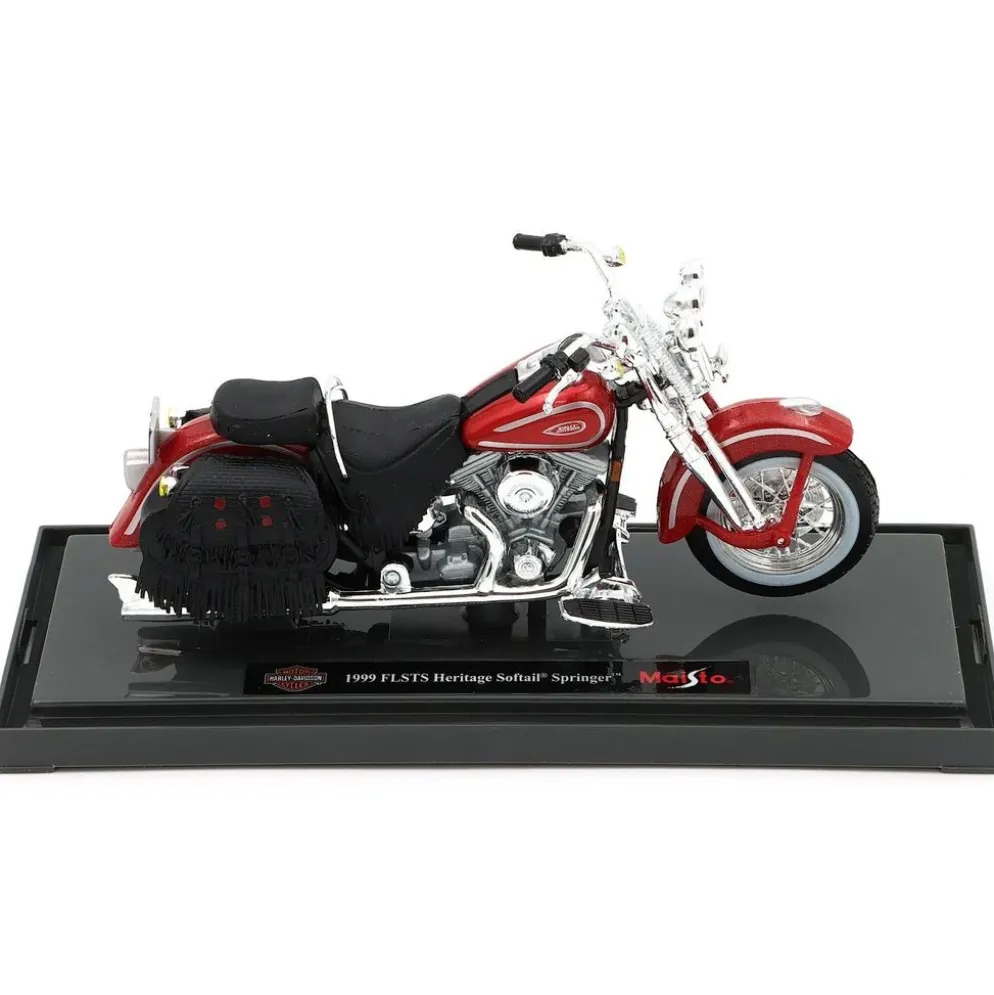 1999 FLSTS Heritage Softail Springer - Röd - Maisto - 1:18