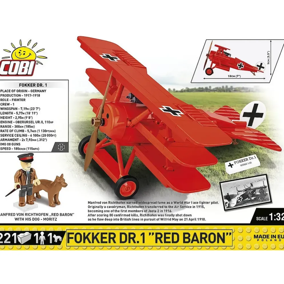Fokker Dr.1 "Red Baron" - Byggklossar - 2996 - COBI - 1:32