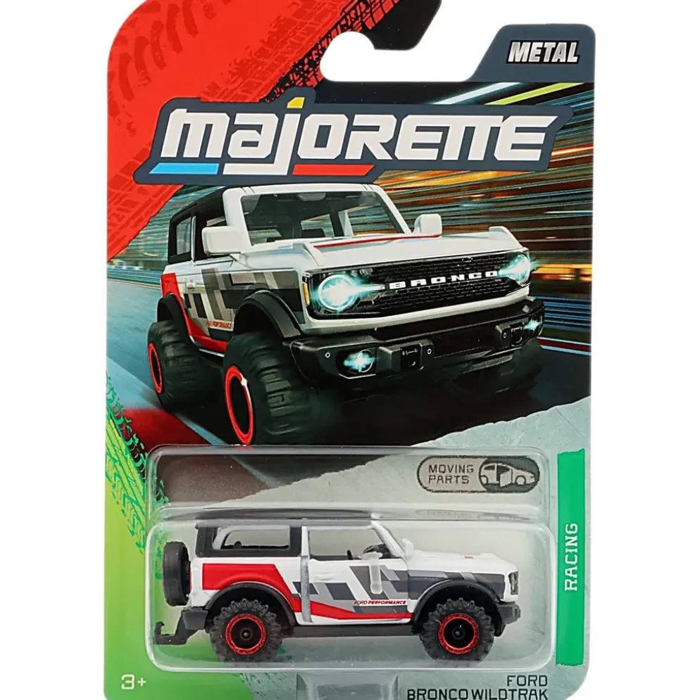 Ford Bronco Wildtrak - Vit - Racing Premium Cars - Majorette - 7 cm