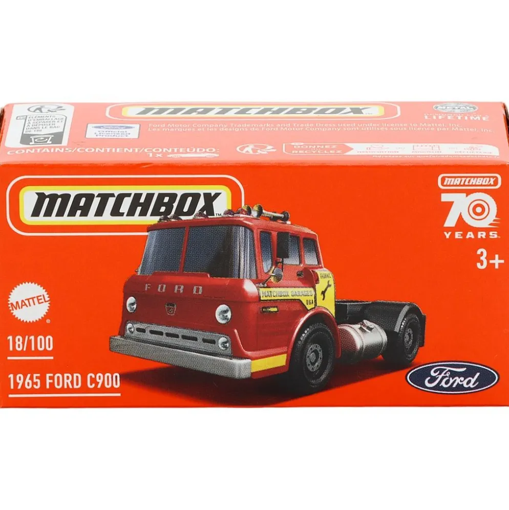 1965 Ford C900 - Röd - Power Grab - Matchbox