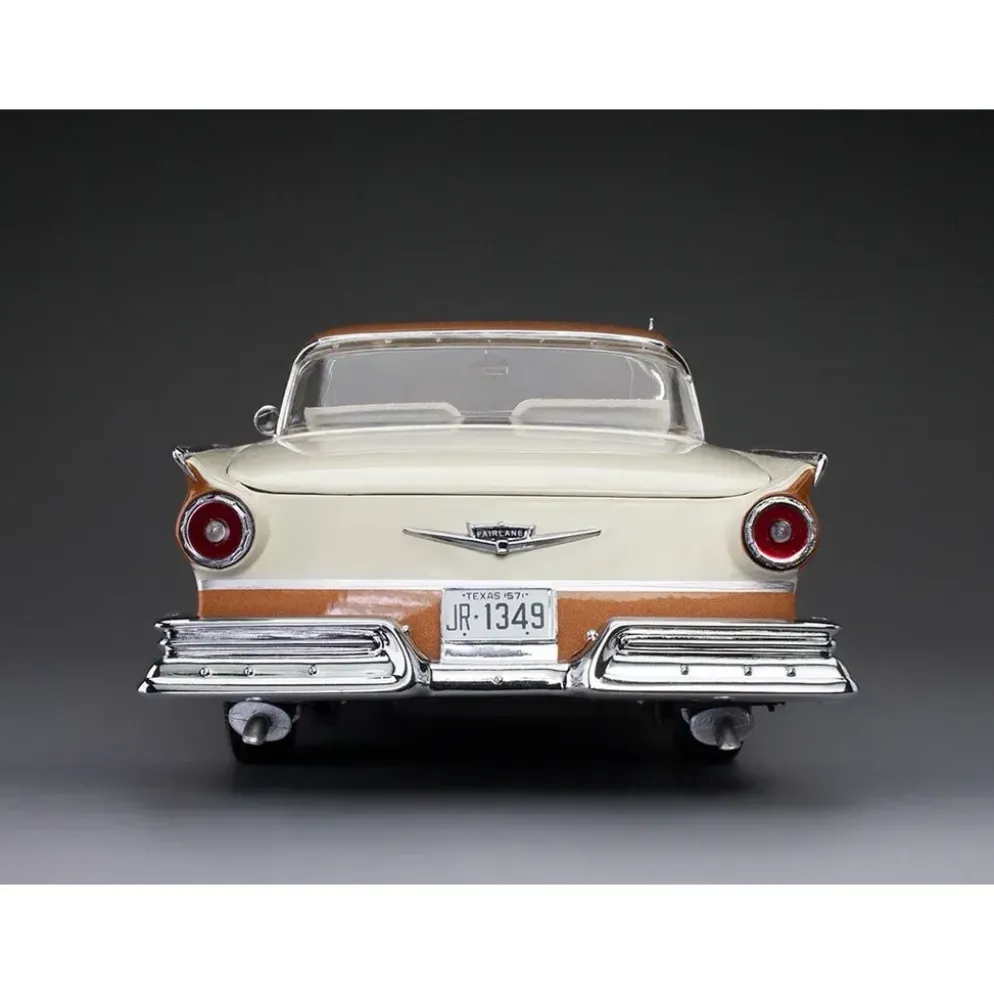 1957 Ford Fairlane 500 Skyliner - Brons / Vit - Sun Star - 1:18