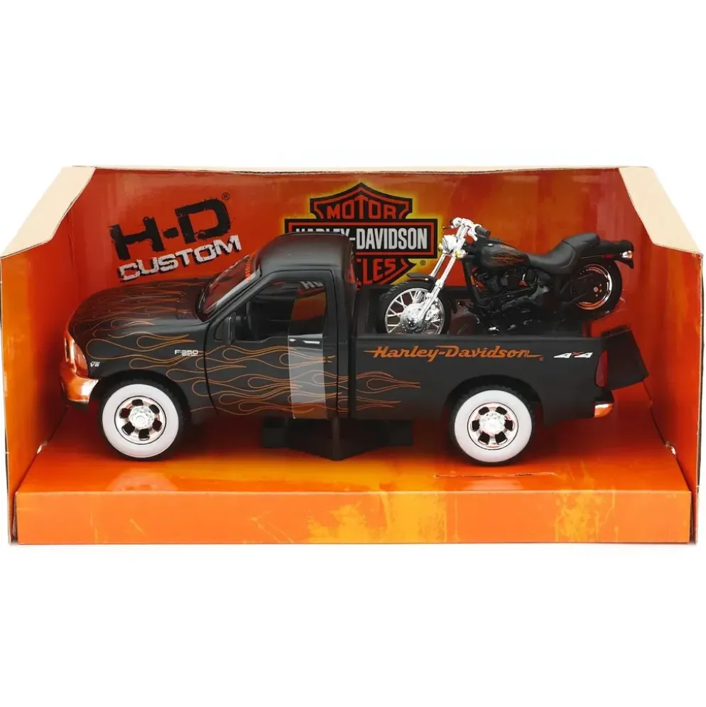 Ford F-350 + Harley-Davidson FXSTB Night Train - Maisto 1:24