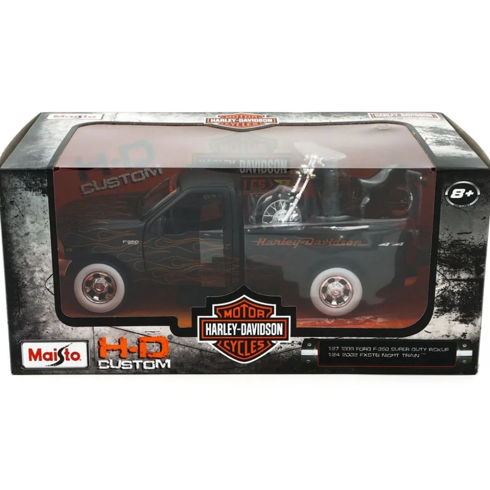 Ford F-350 + Harley-Davidson FXSTB Night Train - Maisto 1:24
