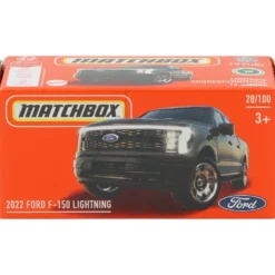 2022 Ford F-150 Lightning - Mattsvart - Power Grab 28/100 - Matchbox