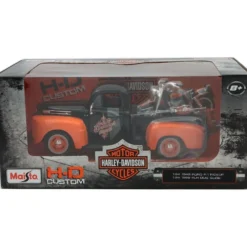 Ford F-1 Pickup + Harley 1958 FLH Duo Glide - Maisto - 1:24