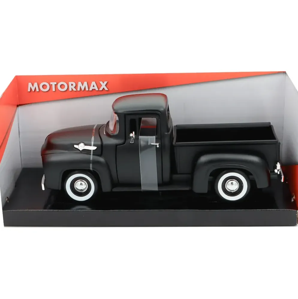 1956 Ford F-100 Pickup - Svart - Motormax - 1:24