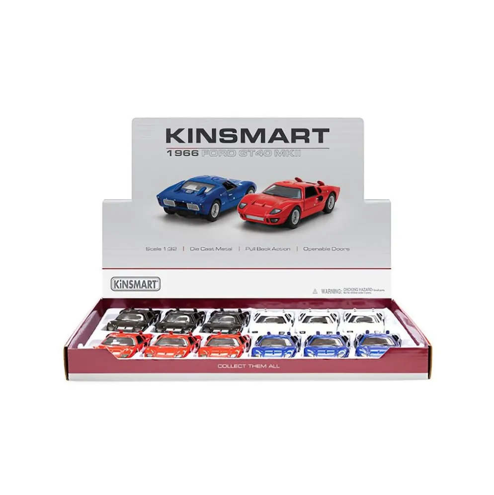 1966 Ford GT40 MKII - Kinsmart - 1:32 - Blå