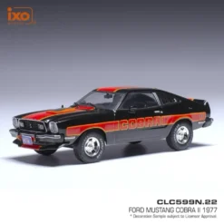 Ford Mustang Coba II - 1977 - Svart - Ixo Models - 1:43