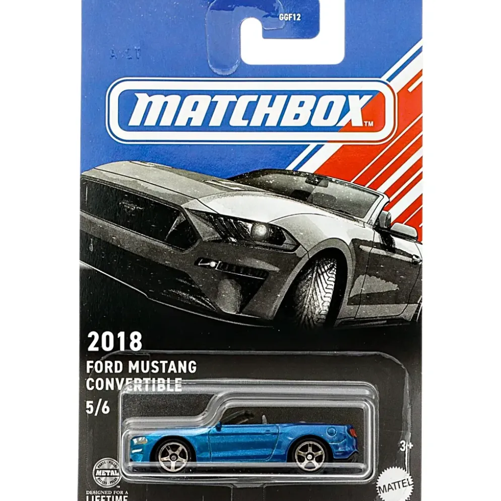 2018 Ford Mustang Convertible - Blå - Matchbox