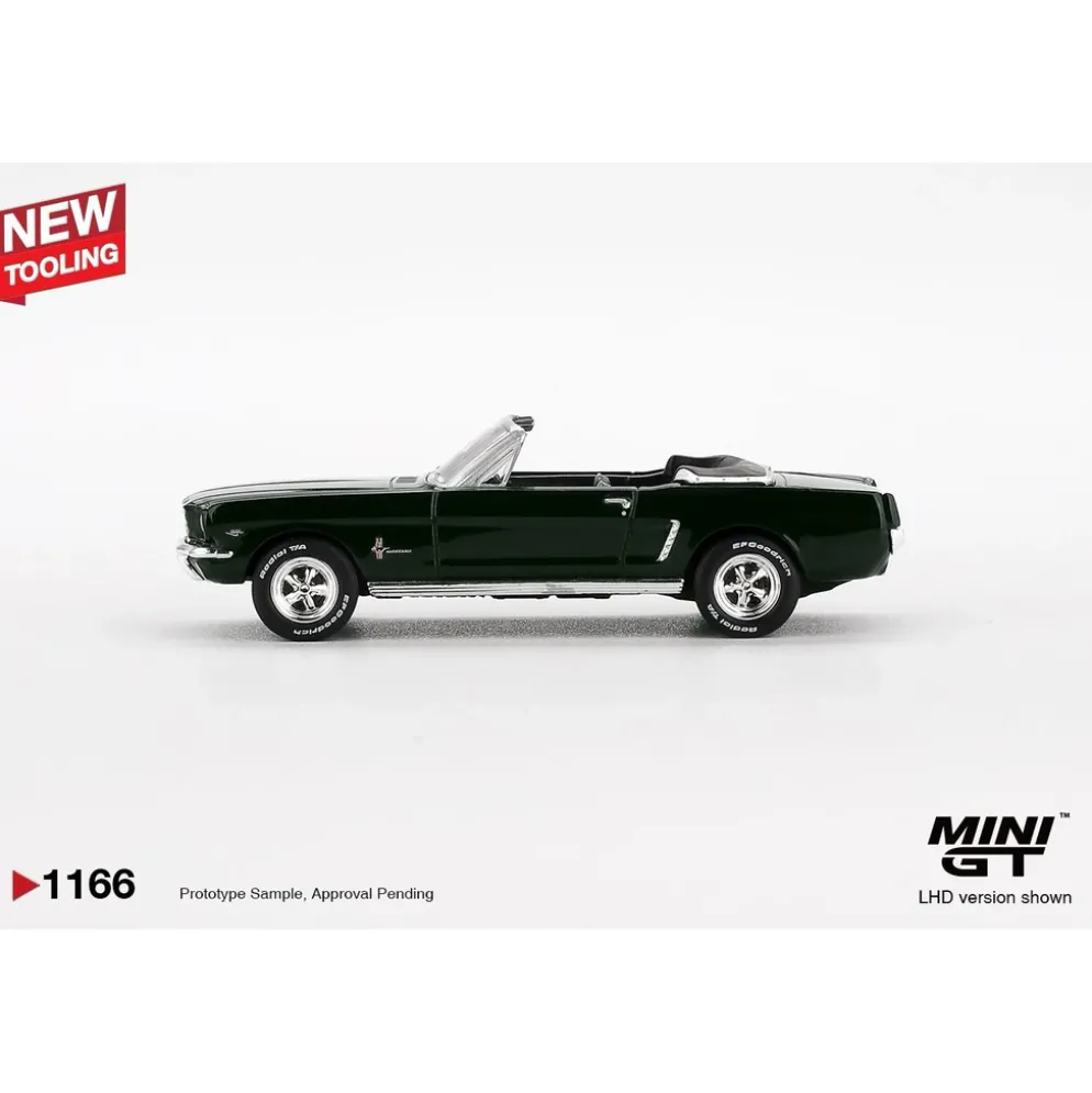 Ford Mustang Convertible 1964 Highland Green - Grön - 1166 - Mini GT - 1:64